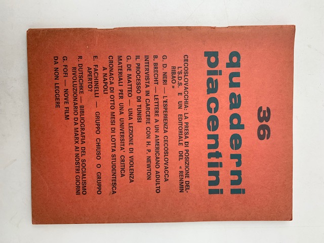 Quaderni piacentini. Anno VII, n. 36, novembre 1968